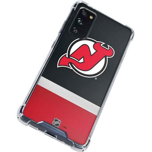 NHL New Jersey Devils Jersey Galaxy S20 FE Clear Case